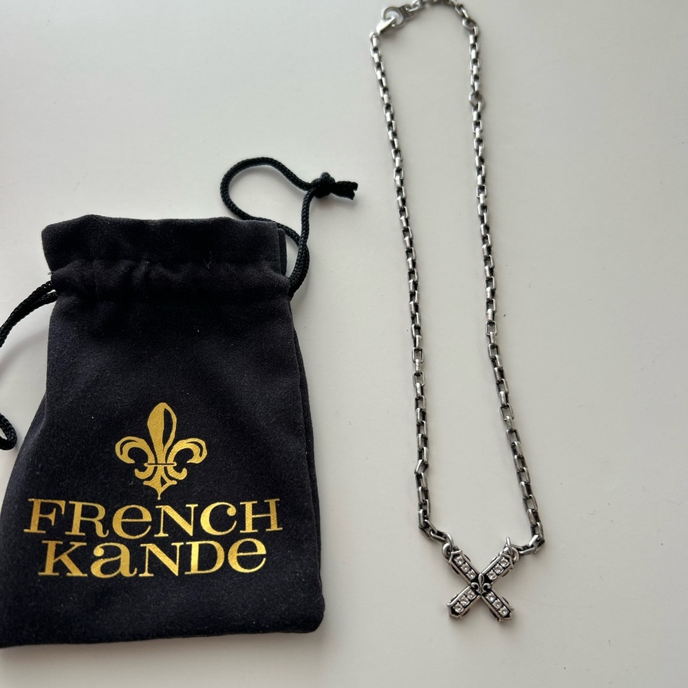 French Kande Renee Silver Necklace 17”